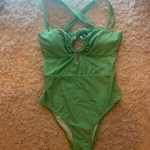 Green One-Piece Swimsuit